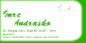 imre andrasko business card